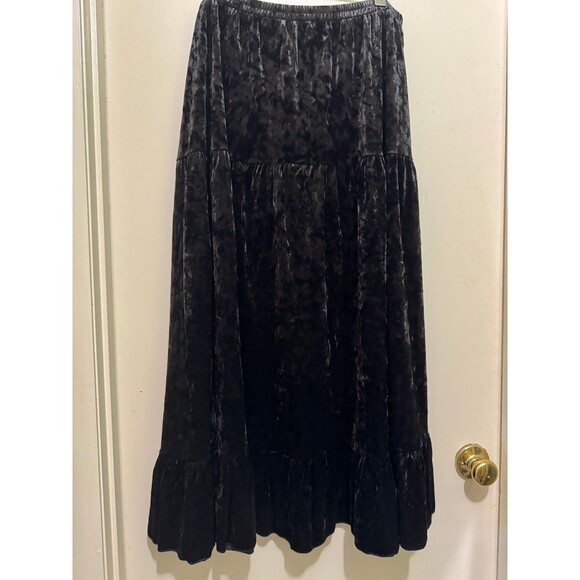 LINEA by Louis Dell Olio black velveteen skirt large - Picture 1 of 3